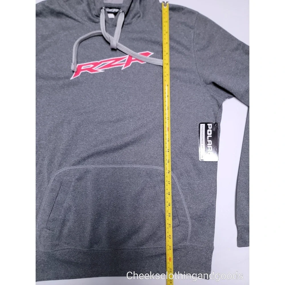 NWT Polaris RZR Vapor Fitted Hoodie Womens size LARGE Charcoal Gray